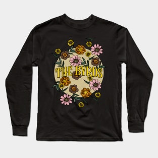 Byrds Name Personalized Flower Retro Floral 80s 90s Name Style Long Sleeve T-Shirt